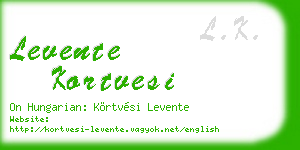 levente kortvesi business card